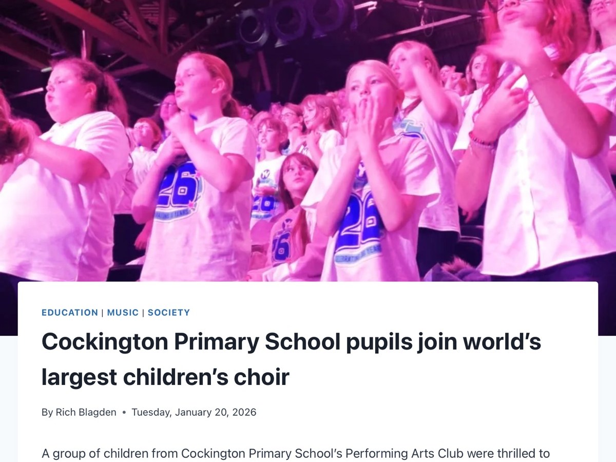 News: Cockington Primary School join world’s largest children’s&nbsp;choir