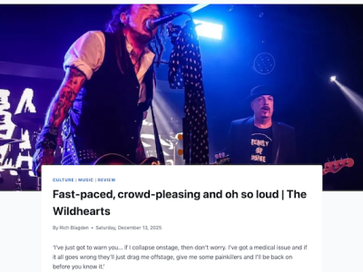 Gig Review: The Wildhearts, Torquay&nbsp;Venue