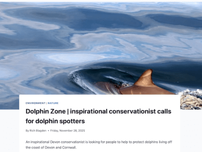News: Inspirational conservationist calls for dolphin&nbsp;spotters